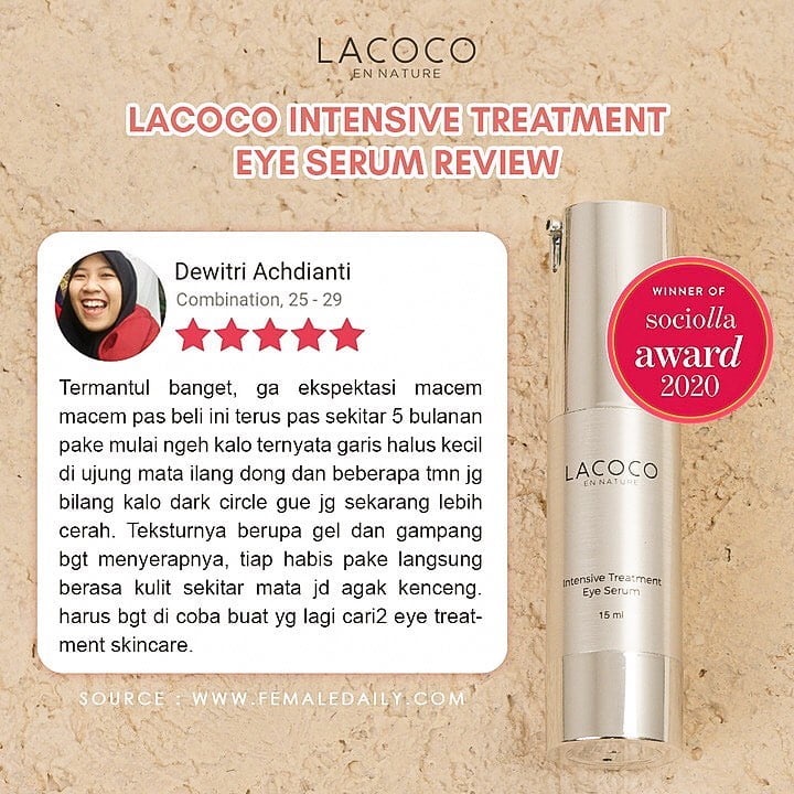 [PROMO SPESIAL] BPOM LACOCO INTENSIVE TREATMENT EYE SERUM 15ml - KRIM CREAM MATA - SERUM MATA PANDA 100% ORIGINAL