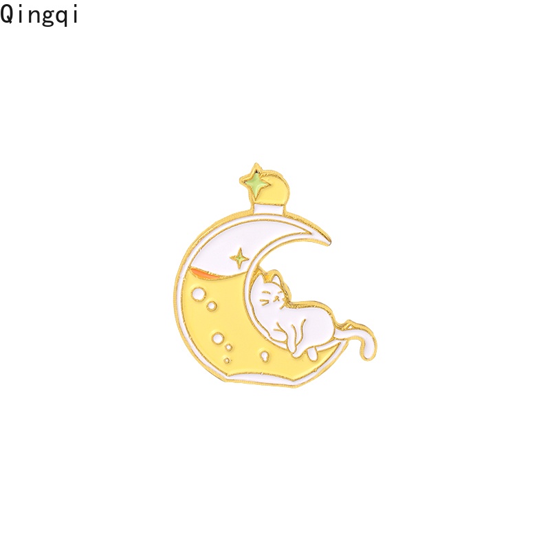 Bros Pin Enamel Bentuk Kartun Hewan Kucing Kelinci Botol Magic Untuk Hadiah Anak