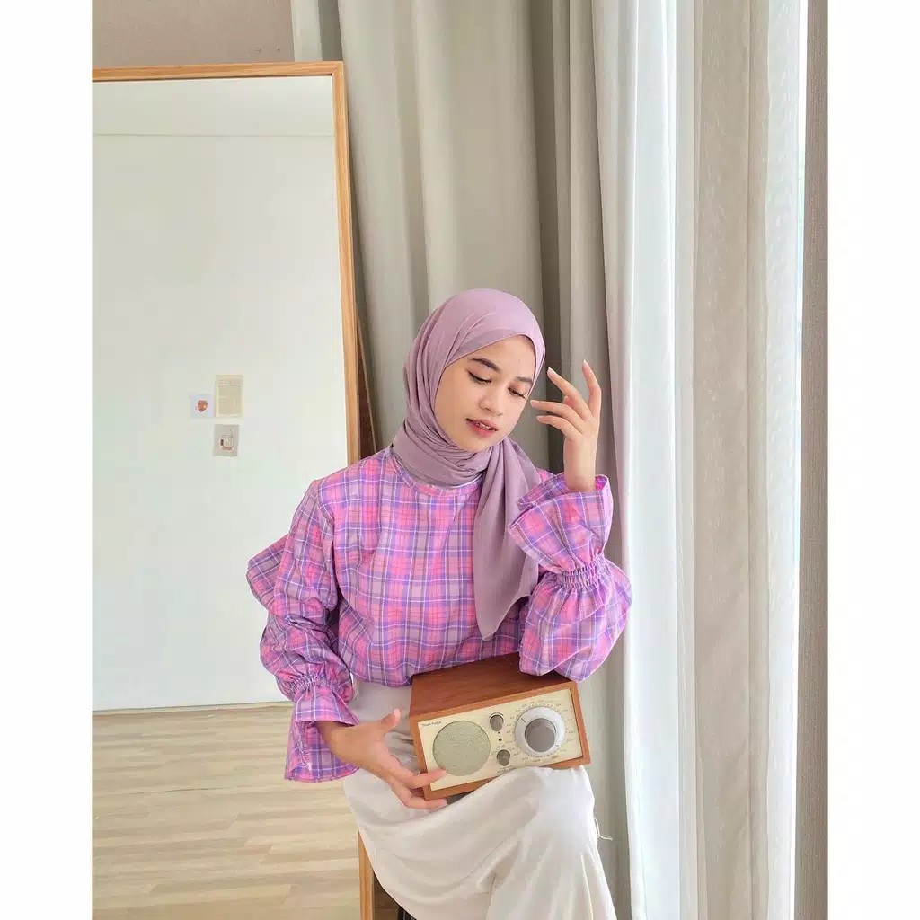 Mili Skirt Katun Square Milo Blouse Atasan Katun Terlaris