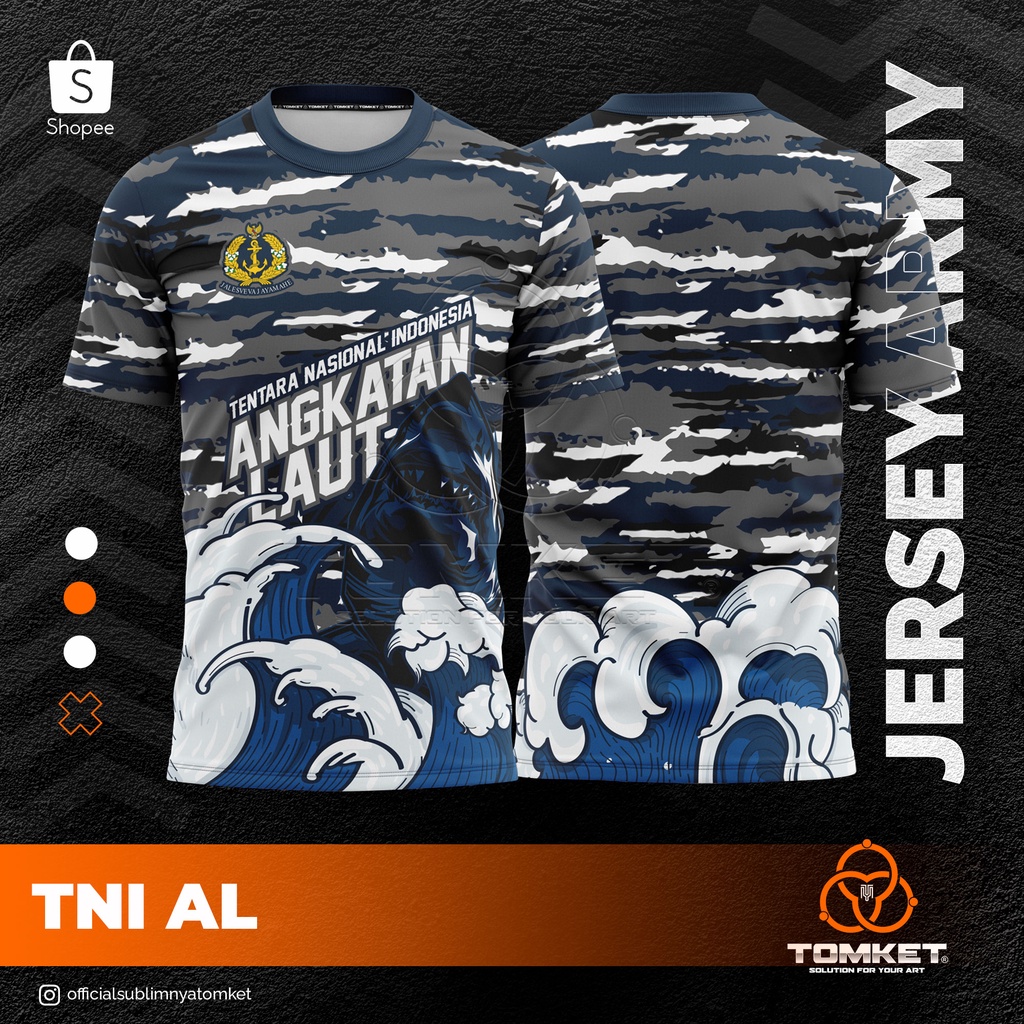 Baju Jersey Full Printing TNI AL-1