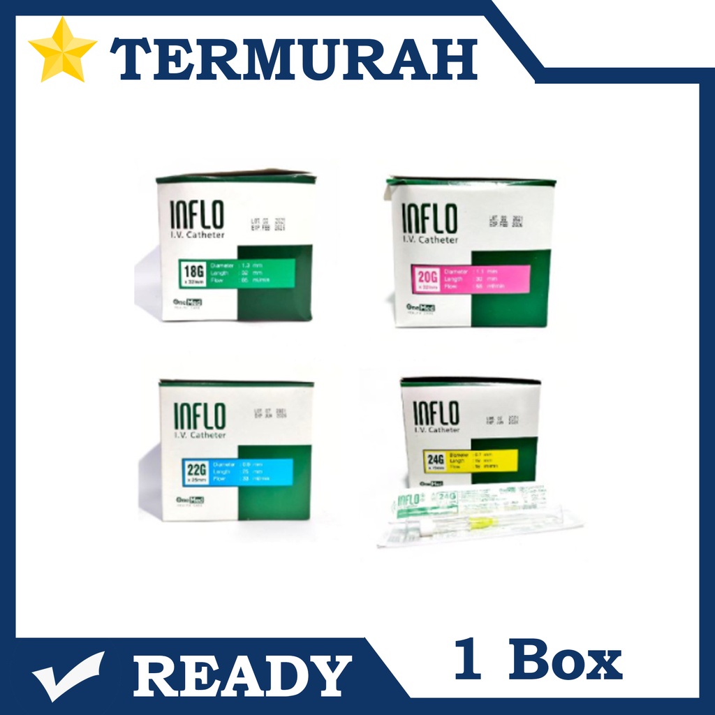 1 Box Abbocath 14G, 16G, 18G, 20G, 22G, 24G