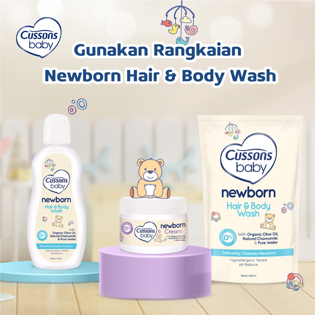 Cussons Baby Newborn Hair &amp; Body Wash 400ml