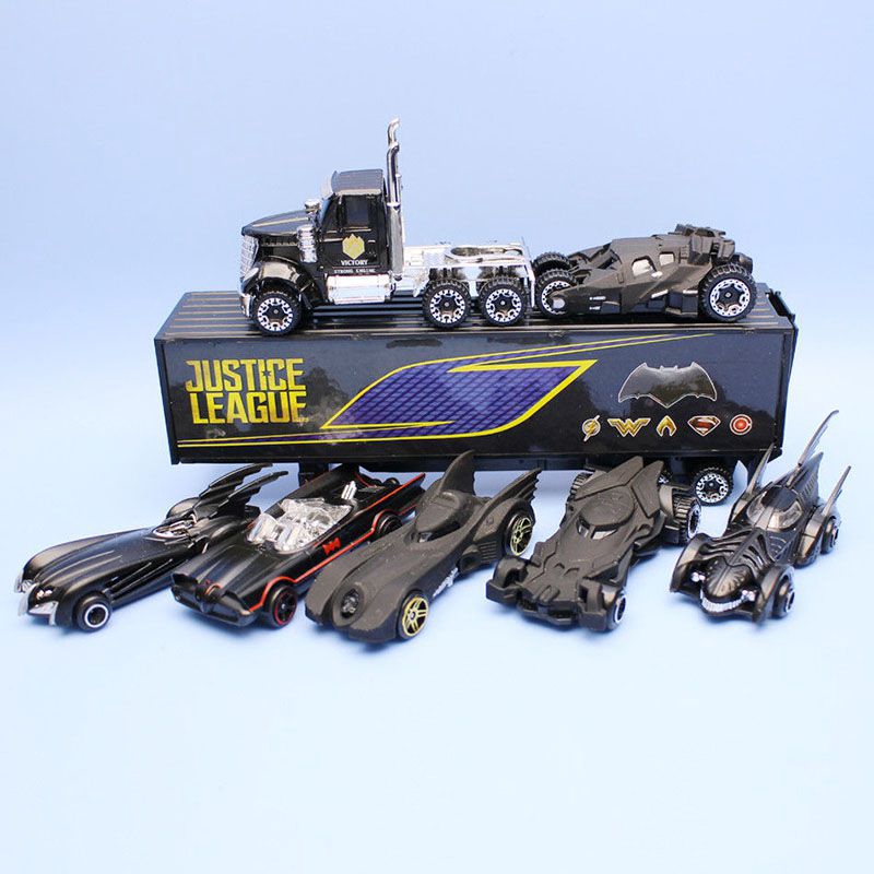 7 pcs The Dark Knight Batman Car Toys Model 1:64 Alloy Diecast PVC Vehicles