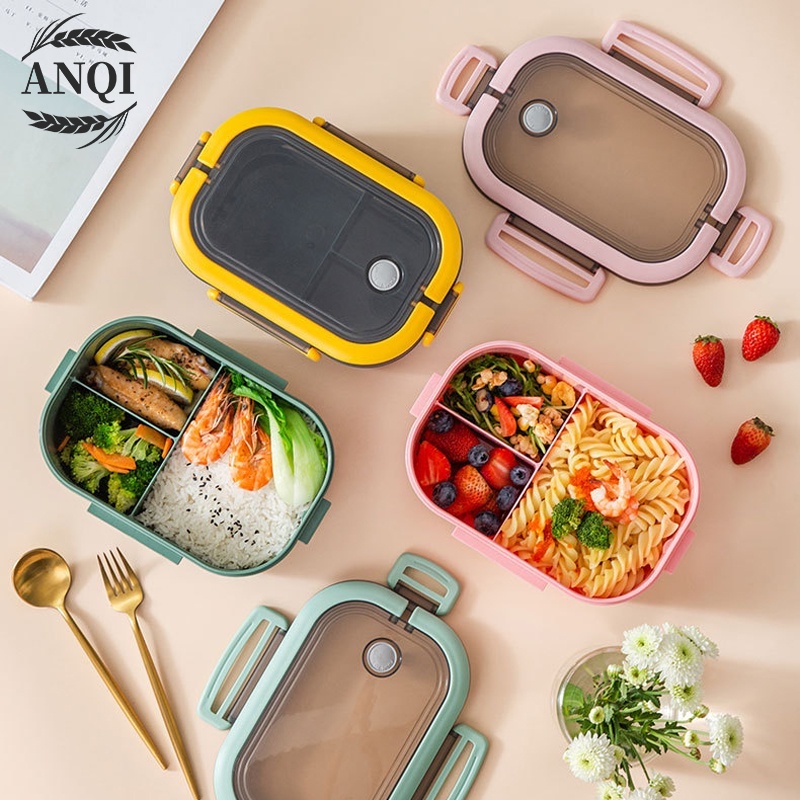 ANQI 1888 Lunch Box Set Microwavable Anti Tumpah Sekat-Bpa free VS-205