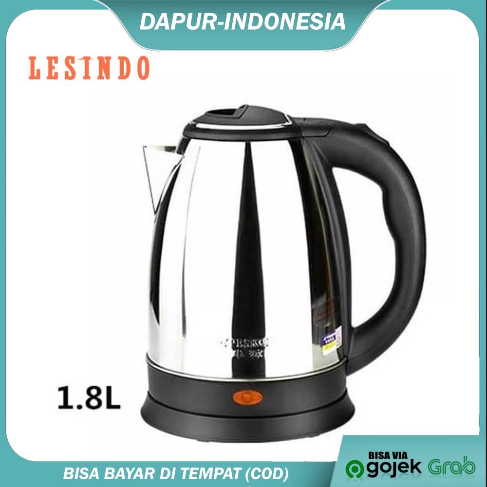LESINDO Teko/Kattle/Ceret Listrik Otomatis 1,8L