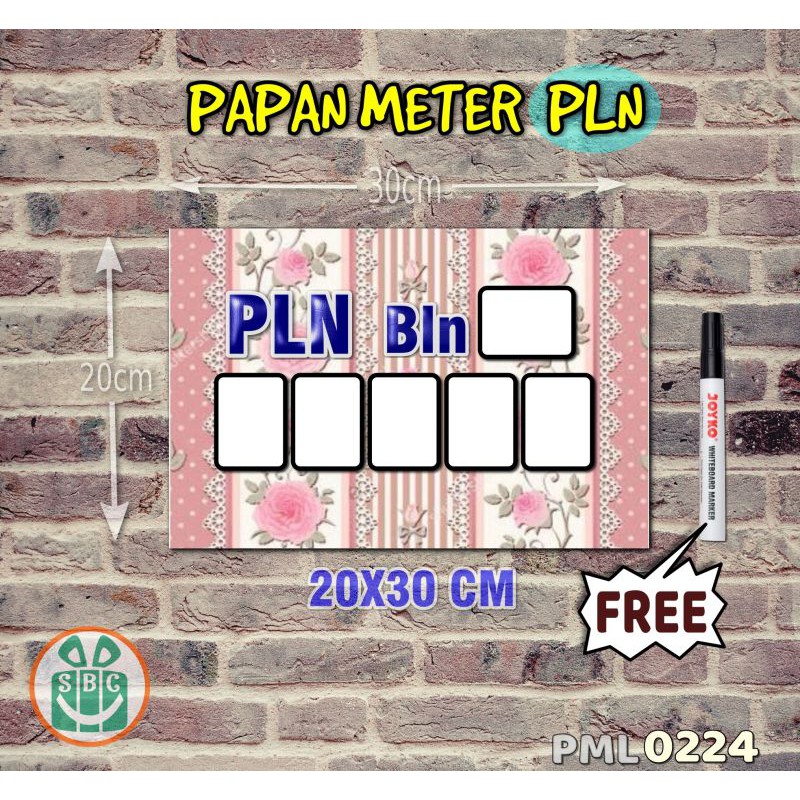 

Stokastik Papan Meter Listrik PLN PAM motif Unik - Shabby 24