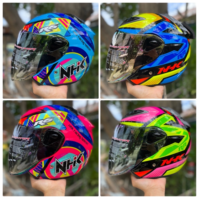 HELM NHK R6 POLOS DAN MOTIF KACA PELANGI