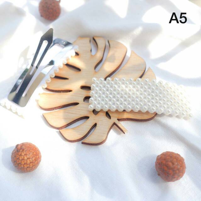 READY Korean Pearl Hair Pin 1 pcs | Jepit Rambut Korea | Pearl Barrette import Seri A