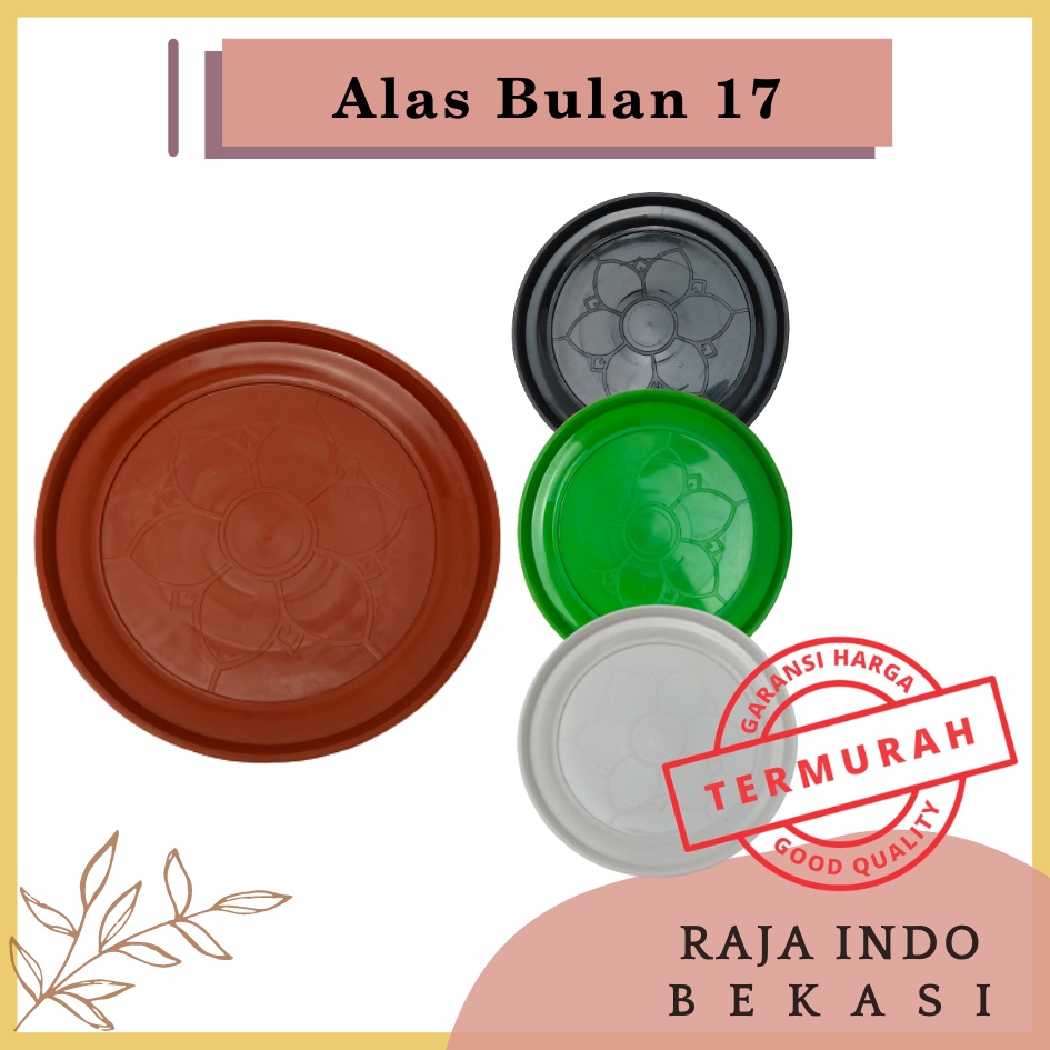 Rajaindobekasi Tatakan Alas Bulan 17 Putih Hitam Kuning Hijau Merah BataTerracota Terracotta Merah Coklat Tatakan Alas Kembang Pot Tawon Tirus Putih 18 20 21