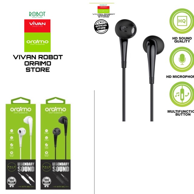Headset Earphone ORAIMO OEP-E21 Original - Garansi 1 Tahun By Oraimo