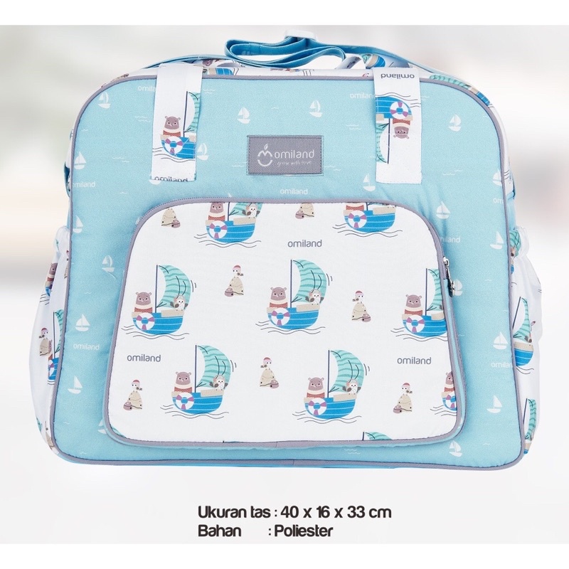 Tas Bayi Omiland Diaper Bag Seri SLOTH &amp; SERI SAILOR