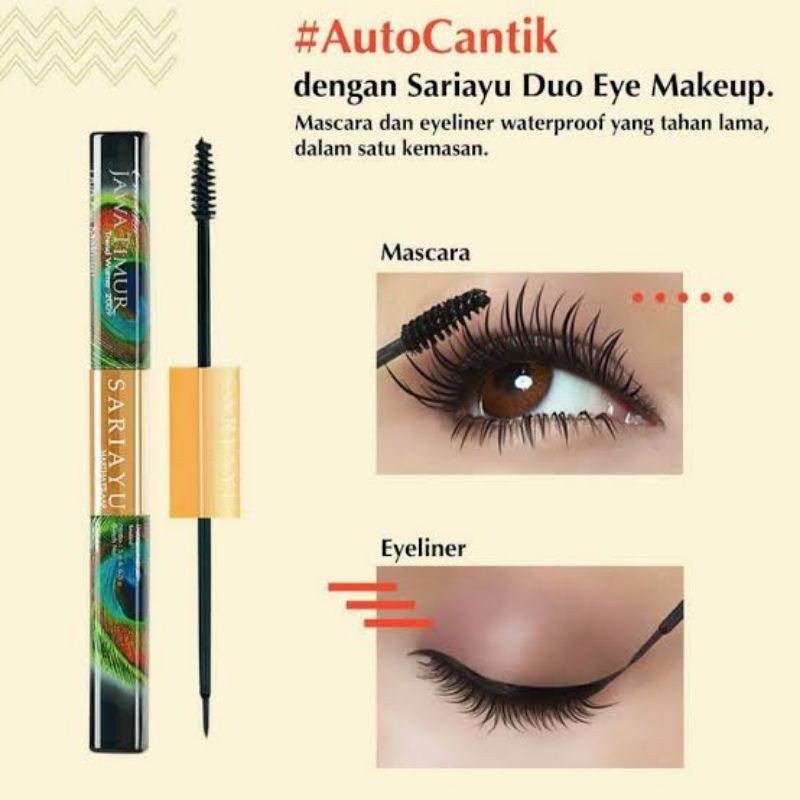 Sariayu Duo Eye MakeUp maskara + eyeliner waterproof