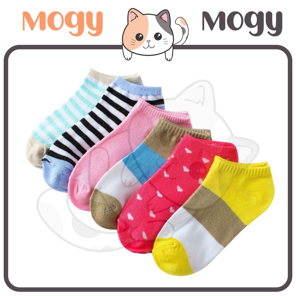 MOGYMOGY Kaos Kaki Ankle Polos Wanita KaosKaki Pendek Korea  Short Socks