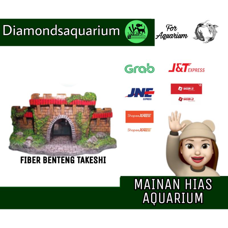 MAINAN HIAS AQUARIUM FIBER BENTENG TAKESHI