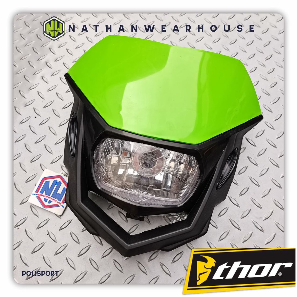 Headlamp Plus Sein Reflektot Lampu Depan Polispot Polisport Klx 150 BF Dtracker