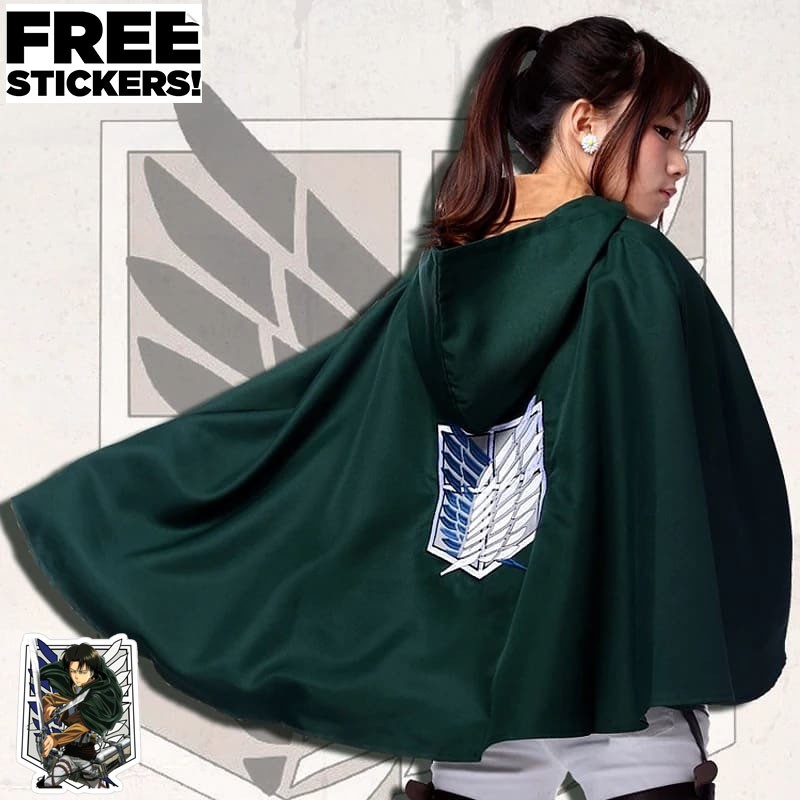 JUBAH ANIME SNK ATTACK ON TITAN SURVEY CORPS COSPLAY COAT SINGEKI NO KYOJIN