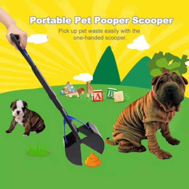 Pet Scoop &quot;SCOOP POOP CLEANER 60cm&quot; Alat Angkat Kotoran Hewan