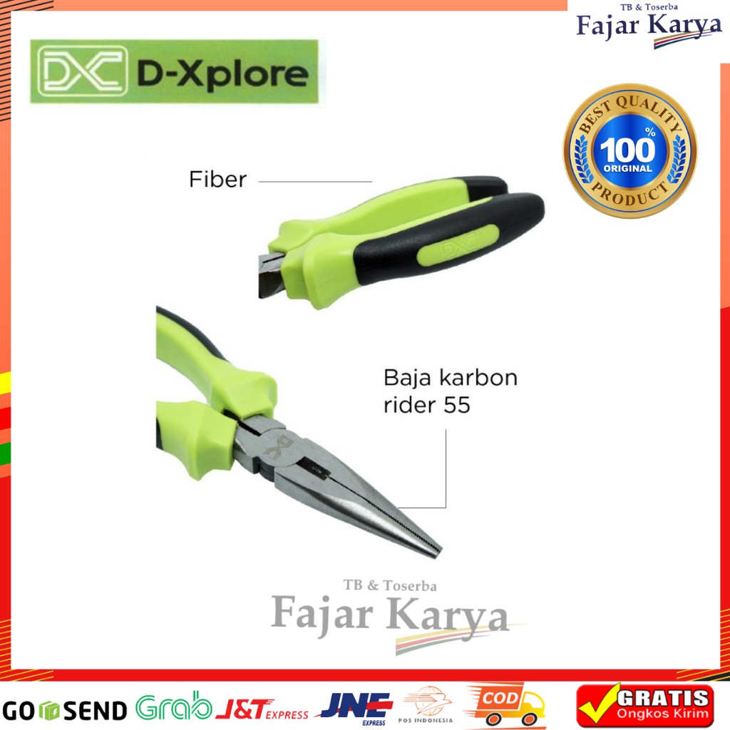 TANG LANCIP 6 INCH GAGANG FIBER KUAT MERK D-XPLORE