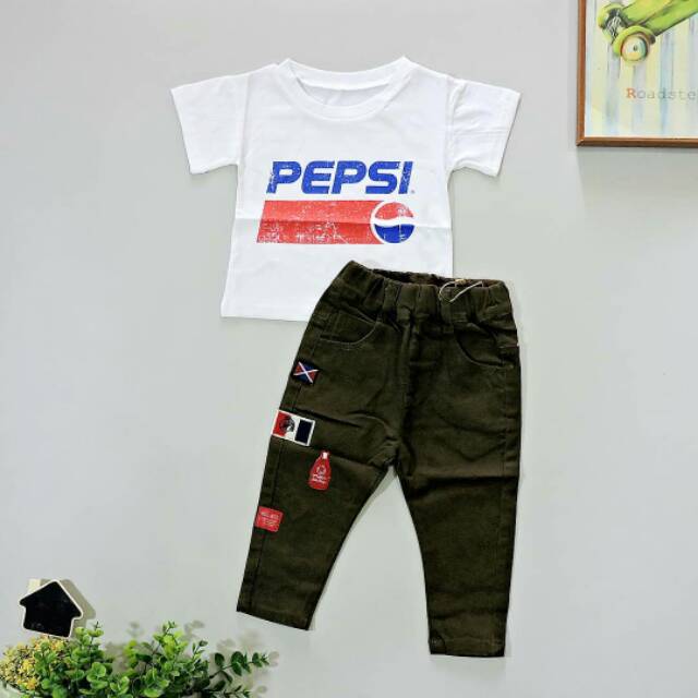 LJ0 - SETELAN ANAK IMPORT SET PEPSI CHINOS (IMPORT)