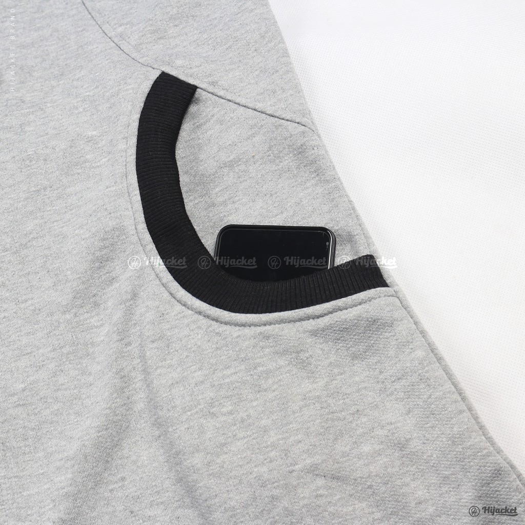 NEW hijacket elektra jaket wanita hoodie all varian warna GREY L & XL-4