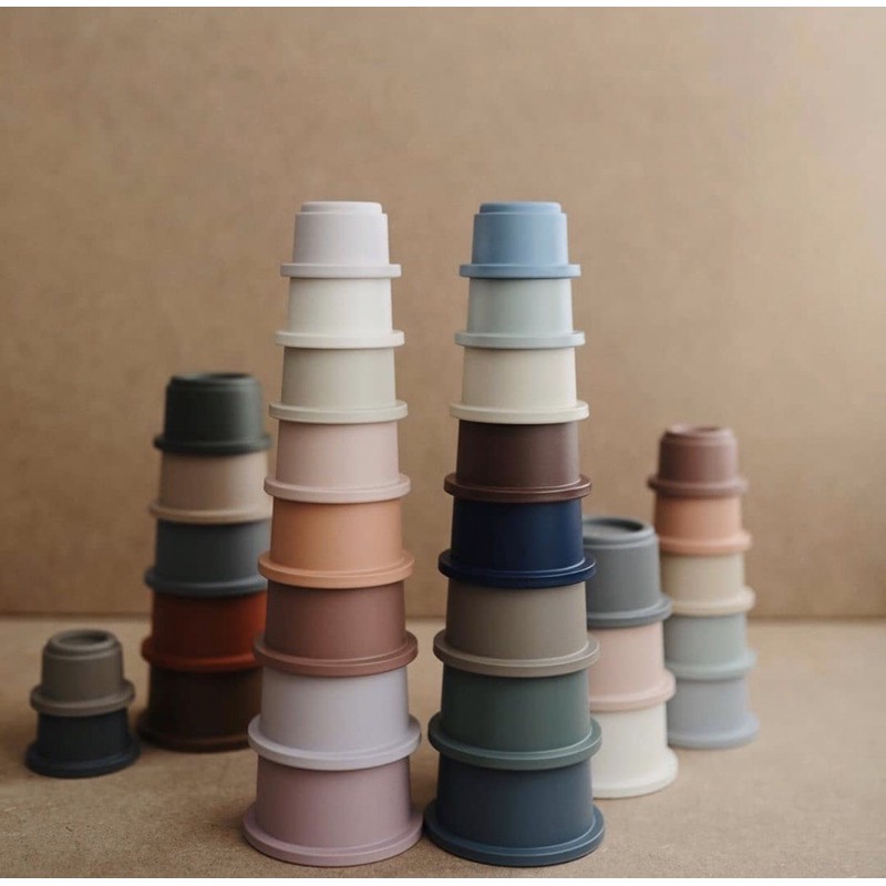 Mushie Stacking Cup Petal Forest Retro Original