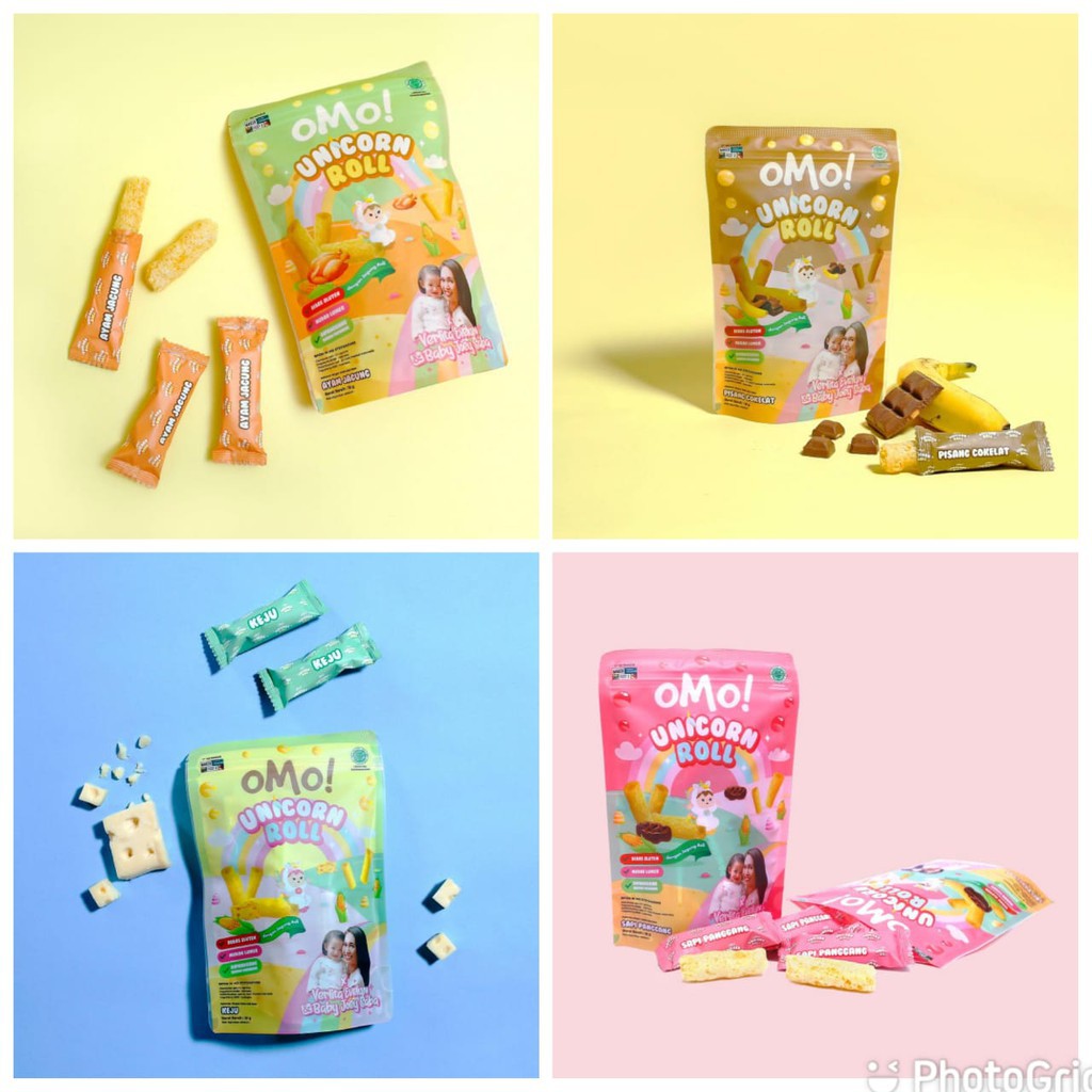 OMO! Healthy Snack Unicorn Roll / Snack Sehat Cemilan Anak Bayi