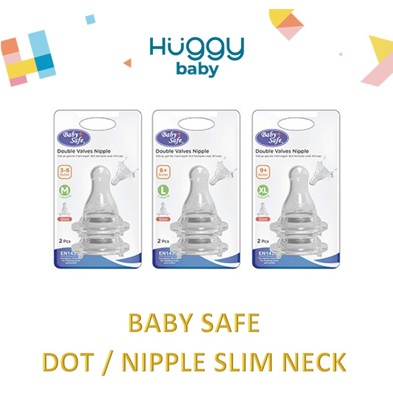 Baby Safe Dot / Nipple SLIM NECK isi 2