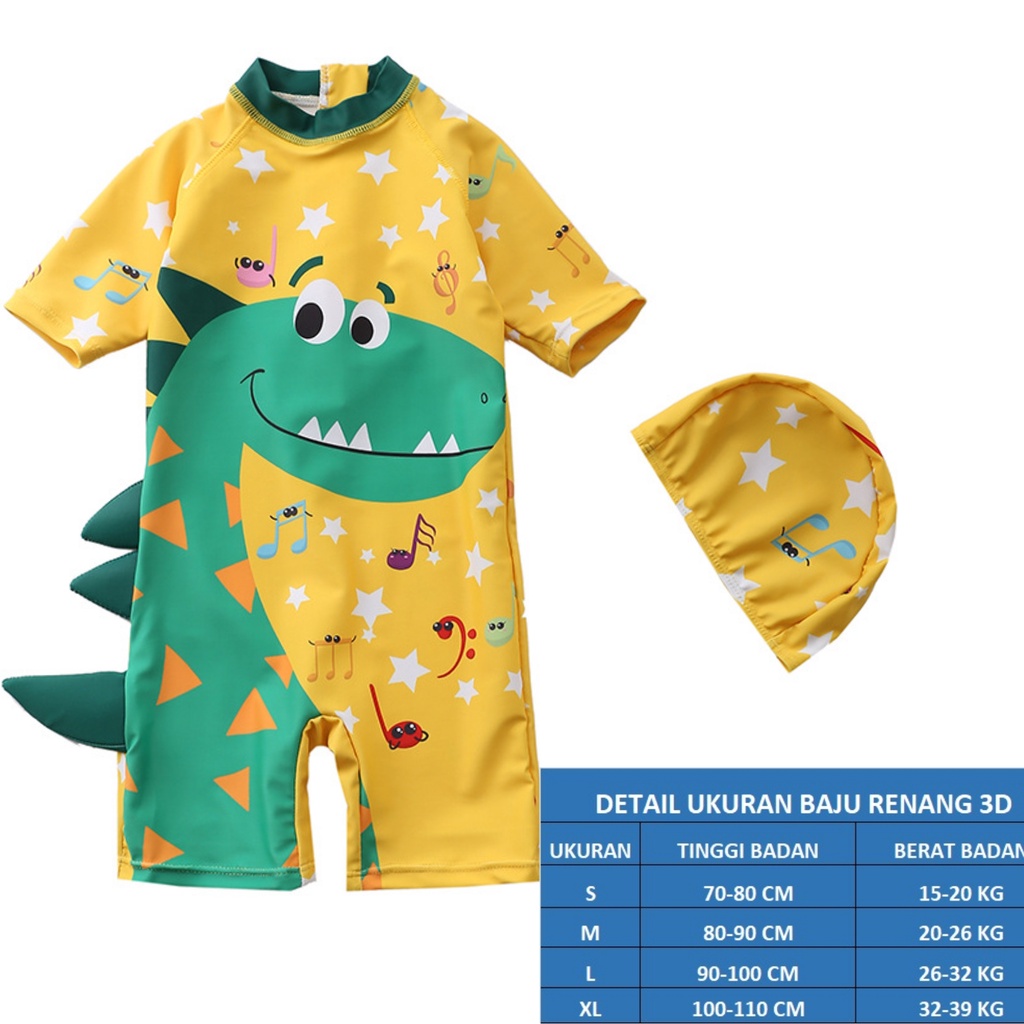 PAKAIAN RENANG ANAK LAKI LAKI TIGA DIMENSI BAJU RENANG ANAK LAKI –LAKI 3D