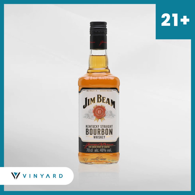 Jim Beam White Original Bourbon 750 ML ( Original &amp; Resmi By Vinyard )