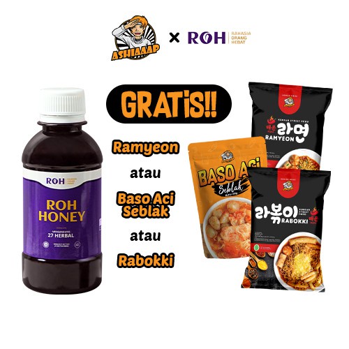

Paket Beli Madu ROH Gratis Rabokki / Baso Aci Seblak Rahasia Orang Hebat By Atta Halilintar Ashiap