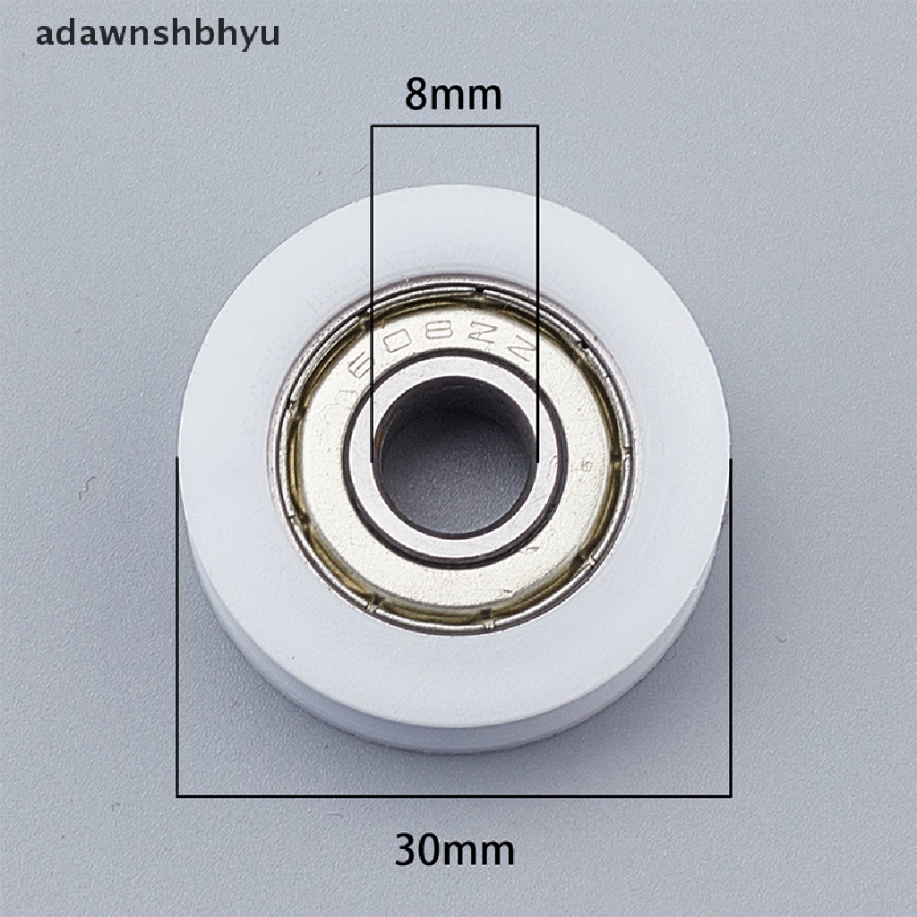 Adawnshbhyu 5pcs Tertanam 608U Alur Bola Bearing Guide Pulley 8*30*10mm Untuk Roller Pemandu