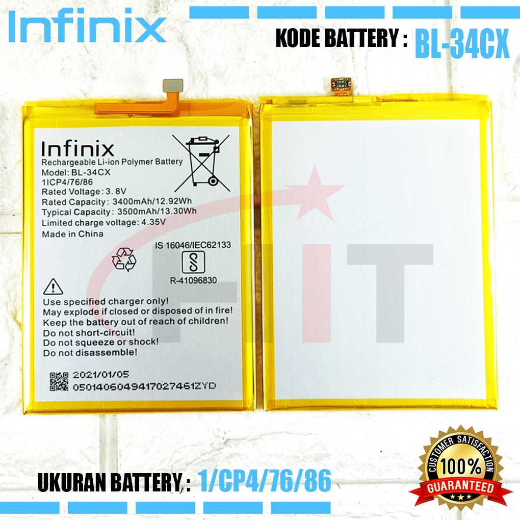 Baterai Battery Original Infinix BL-34CX Smart 3 Plus X627B