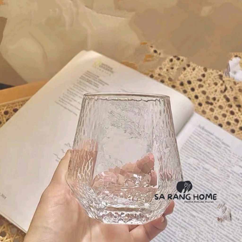 Jual Textured Prism Drinking Glass Korean Aesthetic Drinking Glass Gelas Aesthetic Korea 2075