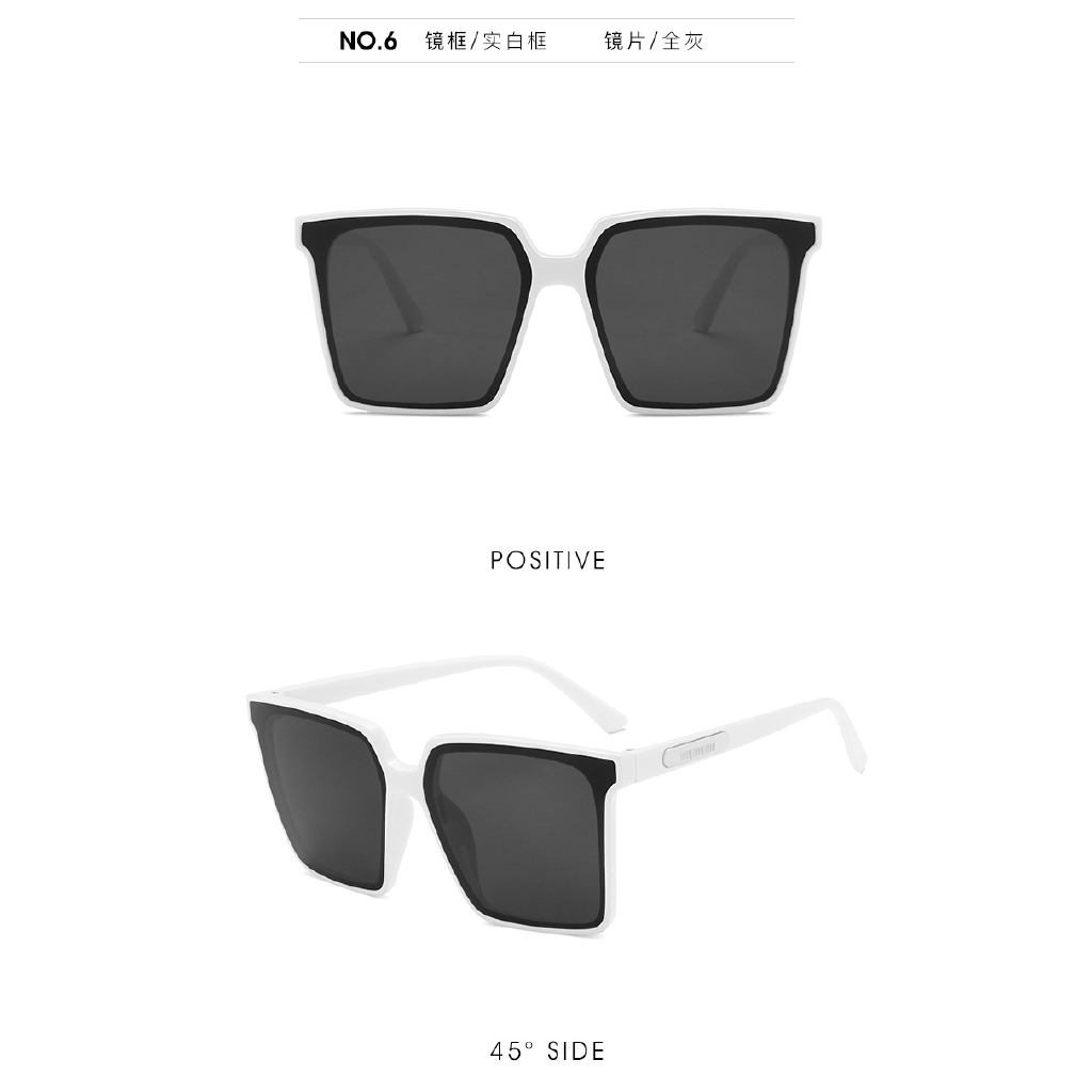 (YUZHU) Bayar di Tempat Kacamata Hitam Korean Gaya Wanita Square Frame Kacamata Mata Kucing Wanita UV Protection