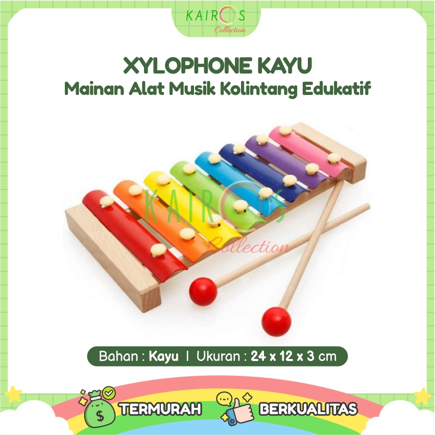 Xylophone Kayu Wooden Alat Musik Kayu Mainan Anak