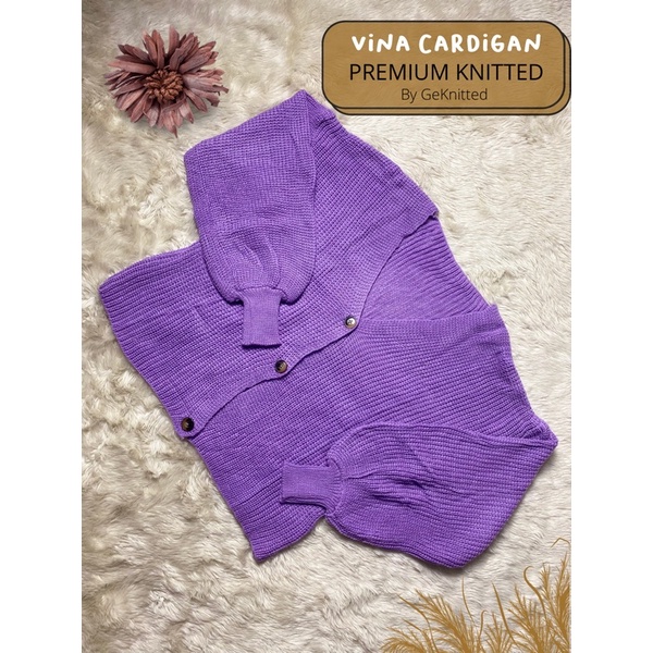 OUTWEAR OVERSIZE VINA CARDIGAN KNITT KNITTED RAJUT OVERSIZE MURAH KOREAN STYLE RAJUT BALOON