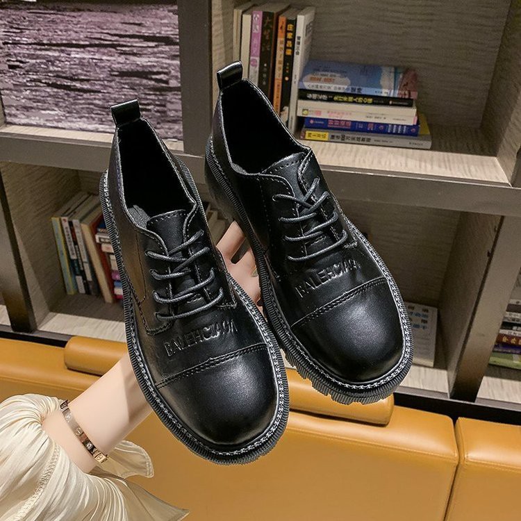 SPOX sepatu wanita sekolah jepang formal kantor retro vintage oxford flat heels import korea jepang