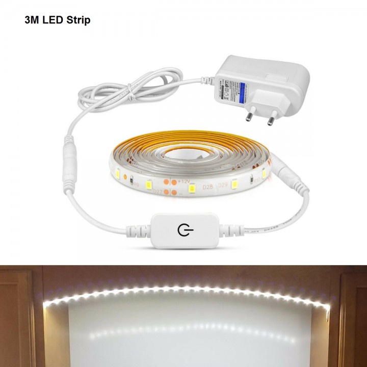 SMD 2835 Waterproof Dimmable LED Strip Light Tape - 3M - White Light