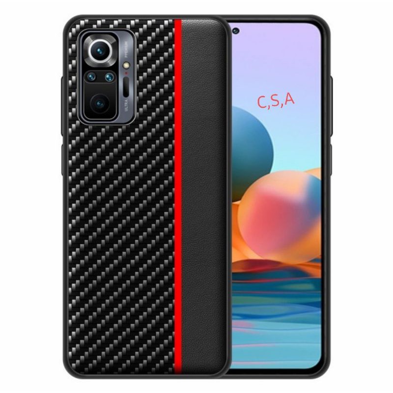 Case Redmi Note 10 / Note 10 Pro PU Leather Carbon