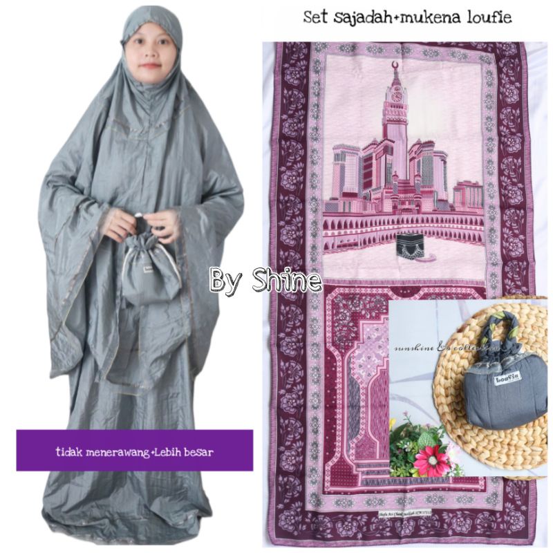 Set sajadah+mukena traveling loufie