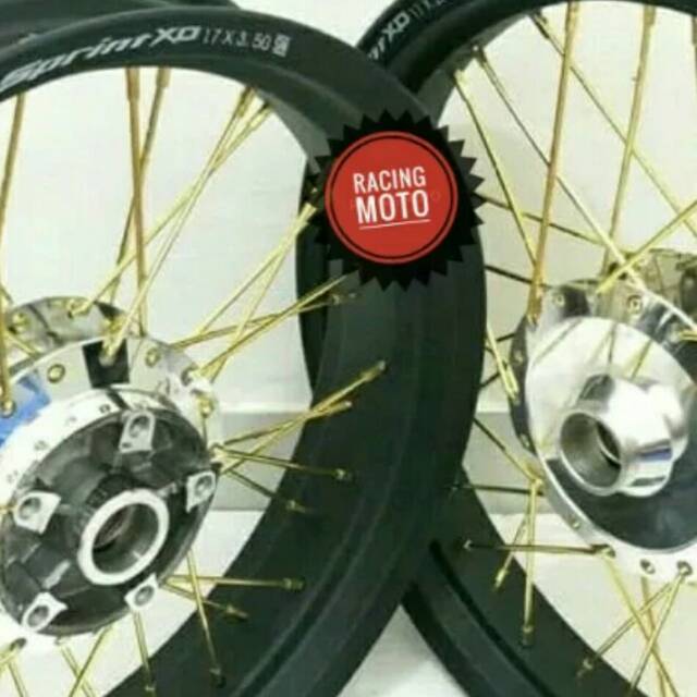 SEPAKET VELG VIXION NEW VELG SPRINT RING 17 LEBAR 300-250 PLUS STEL VELG LENGKAP