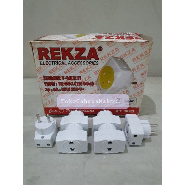 Steker T Multi Rezka / Steker Colok 3 Lubang / Colokan Listrik