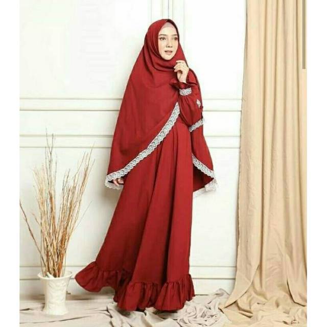 GAMIS SATU SET KHODIJAH SYAR'I+KHIMAR