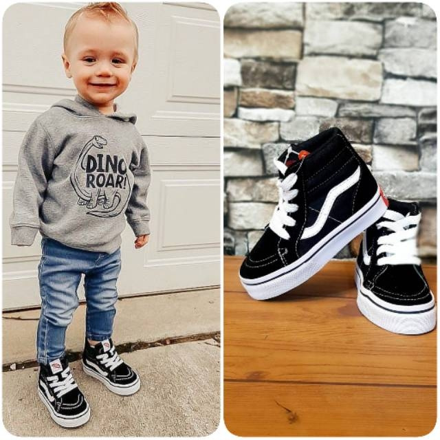 HOT PROMO!!!SEPATU VANS ANAK OLDSKOL SK 8/SEPATU ANAK HITAM/SEPATU BABY