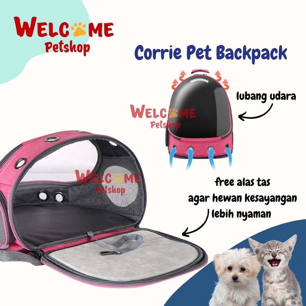 Corrie Pet Backpack / Tas Ransel Anjing Kucing Kelinci / Pet Cargo