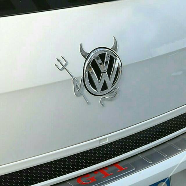 Stiker import mobil 3d devil sticker iblis emblem motor