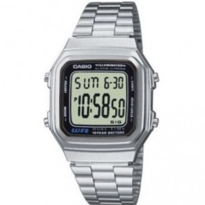 Casio Original A178WA-1A / A178WA-1A Jam Tangan Unisex - Digital - Stainless- Silver