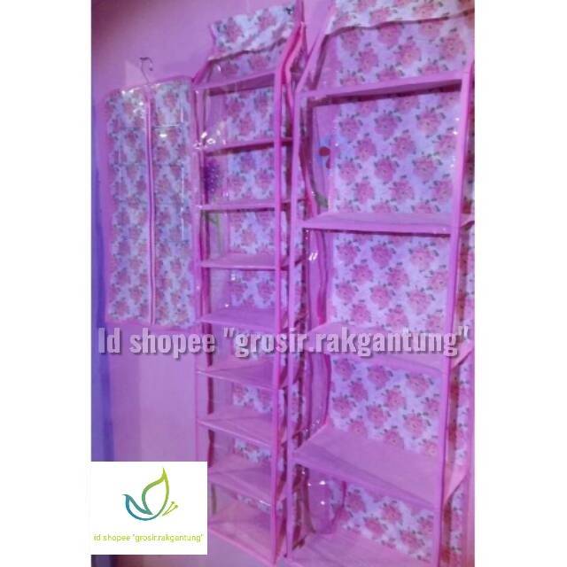 TERMURAH Rak  gantung  set organizer full resleting 3 in 1 