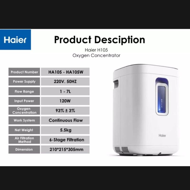 Ready Surabaya Oxygen Concentrator Penghasil Oksigen Haier