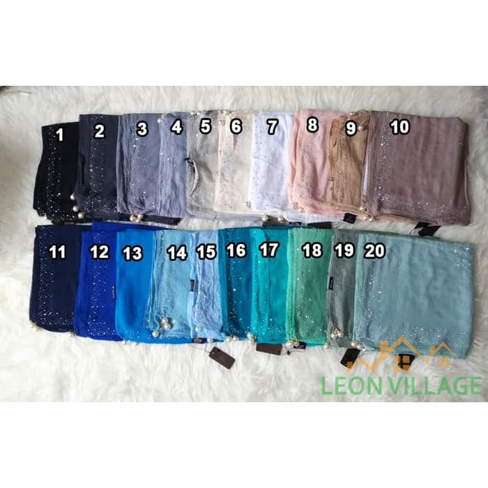 Kerudung SWARESKI TIARA UMAMA Scarf Hijab Jilbab Segi Empat Mutiara Limited